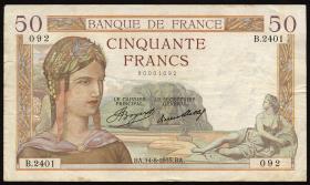 Frankreich / France P.081 50 Francs 1935 (3) 
