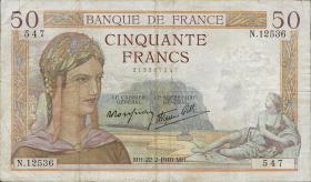 Frankreich / France P.081 50 Francs 1936-37 (4) 
