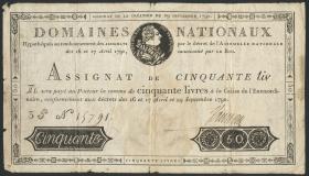 Frankreich / France P.A034 Assignat 50 Livres 1790 (4) 