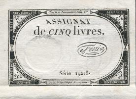 Frankreich / France P.A076 Assignat 5 Livres 1793 (2) 