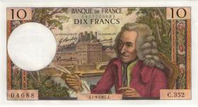 Frankreich / France P.147b 10 Francs 7.9.1967 (1) 