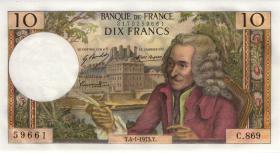 Frankreich / France P.147d 10 Francs 1973 (1) 