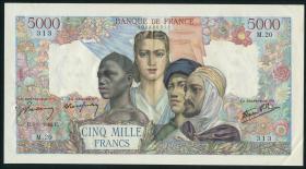 Frankreich / France P.103a 5000 Francs 1942 (2+) 