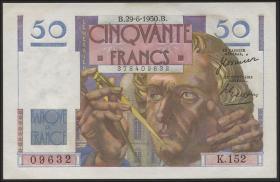 Frankreich / France P.127c 50 Francs 29.6.1950 (1) 