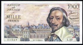 Frankreich / France P.134a 1000 Francs 2.12.1954 (1) 