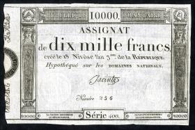 Frankreich / France P.A082 Assignat 10.000 Francs (1795) (3) 