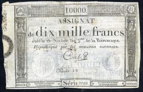 Frankreich / France P.A082 Assignat 10.000 Francs (1795) (4-) 