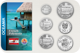 Kursmünzensatz Französisch-Polynesien / Coin Set French Polynesia 