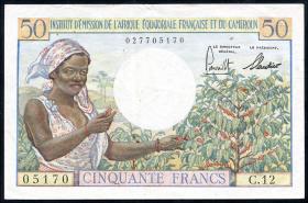Frz.-Äquatorialafrika / F.Equatorial Africa P.31 50 Francs (1957) (2) 