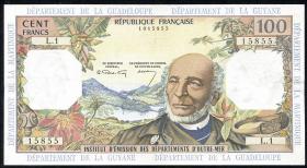 Franz. Antillen / French Antilles P.10a 100 Francs (1964) (2) 