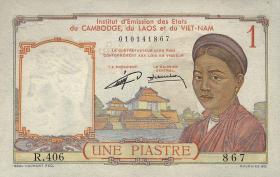 Franz. Indochina / French Indochina P.092 1 Piaster (1953) (1) 