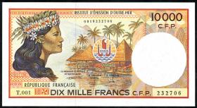 Frz. Pazifik Terr. / Fr. Pacific Terr. P.04b 10.000 Francs (1985) (1-) 