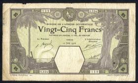 Franz. Westafrika / French West Africa P.007B 25 Francs 1926 (4) 