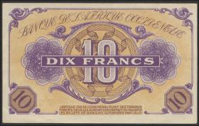 Franz. Westafrika / French West Africa P.29 10 Francs 1943 (2+) 
