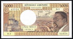 Gabun / Gabon P.04b 5000 Francs (1974) (1) 