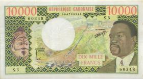 Gabun / Gabon P.05a 10.000 Francs o.J. (3+) 