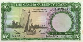 Gambia P.01a 10 Shillings (1965-70) (3) 