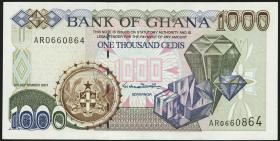 Ghana P.32f 1000 Cedis 3.9.2001 (1) 