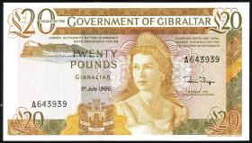 Gibraltar P.23c 20 Pounds 1986 (1) 