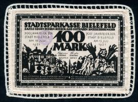 Bielefeld GP.22bd 100 Mark 1921 rosa Seide (1) Spitze, N04 
