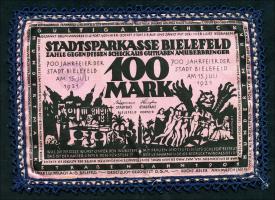 Bielefeld GP.22cd 100 Mark 1921 rosa Seide (1) No.4 