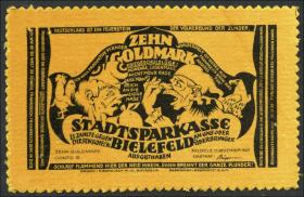 Bielefeld GP.57b 10 Goldpfennig 1923 Samt (1-) 