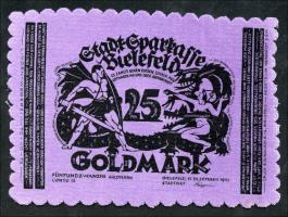 Bielefeld GP.59b 25 Goldmark 1923 Samt (1-) 