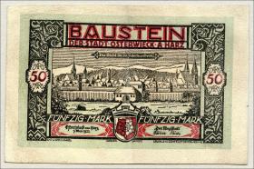 Osterwieck GR.354 50 Mark 1922 Ledergeld Baustein (2) 