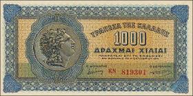 Griechenland / Greece P.117b 1000 Drachmen 1941 (1) 