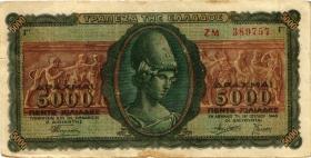 Griechenland / Greece P.122 5000 Drachmen 1943 (3) 