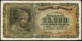 Griechenland / Greece P.123 25000 Drachmen 1943 (3) 