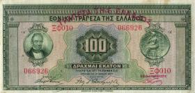 Griechenland / Greece P.098 100 Drachmen 1928 (1927) (3+) 