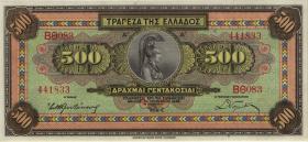 Griechenland / Greece P.102 500 Drachmen 1932 (2) 