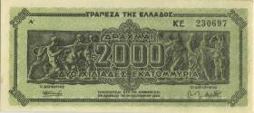 Griechenland / Greece P.133a 2 Mrd. Drachmen 1944 (1) 