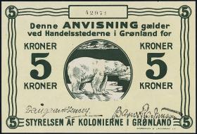 Grönland / Greenland P.14A 5 Kronen (1913) (1) 