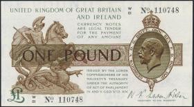 Großbritannien / Great Britain P.357 1 Pound (1919) (1) 