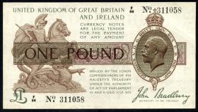 Großbritannien / Great Britain P.351 1 Pound (1917) (1-) 