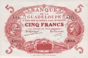 Guadeloupe, Frz. Verw. P.07e 5 Francs (1945) (1) 