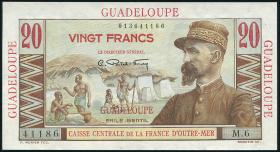 Guadeloupe, Frz. Verw. P.28 20 Francs (1944) (1/1-) 