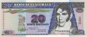 Guatemala P.076c 20 Quetzales 1992 (1) 