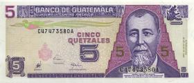 Guatemala P.100 5 Quetzales 1998 (1) 