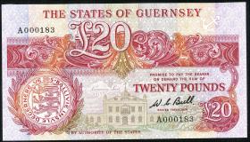 Guernsey P.51a 20 Pounds (1980-89) A000183 (1) 