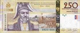 Haiti P.276d 250 Gourdes 2013 " 200 Jahre Unabhängigkeit " (1) 
