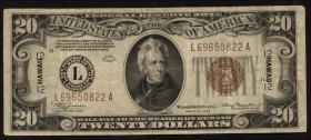 Hawai P.40 20 Dollars 1934 (3+) 