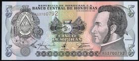 Honduras P.081a 5 Lempiras 1996 (1) 