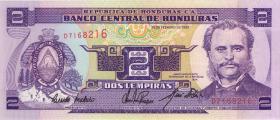 Honduras P.072b 2 Lempiras 1993 (1) 