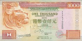 Hongkong P.205b 1000 Dollars 1997 (1) 