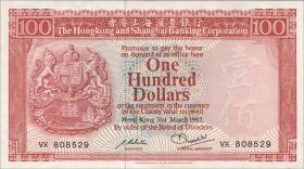 Hongkong P.187d 100 Dollars 1982 (1) 