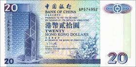 Hongkong P.329a 20 Dollars 1994 (1) 