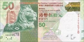 Hongkong P.213c  50 Dollars 2013 (1) 